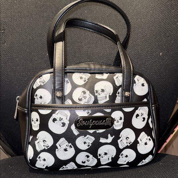 Sourpuss Halloween Retro Monsters Vinyl Print Women's Handbag Gothic - Picture 1 of 1